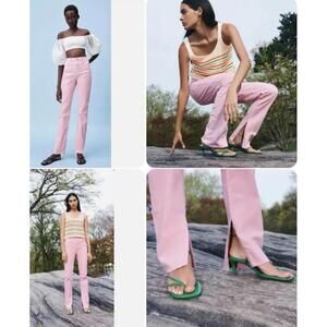 Zara Split Jeans with Raw Hem - Size 8